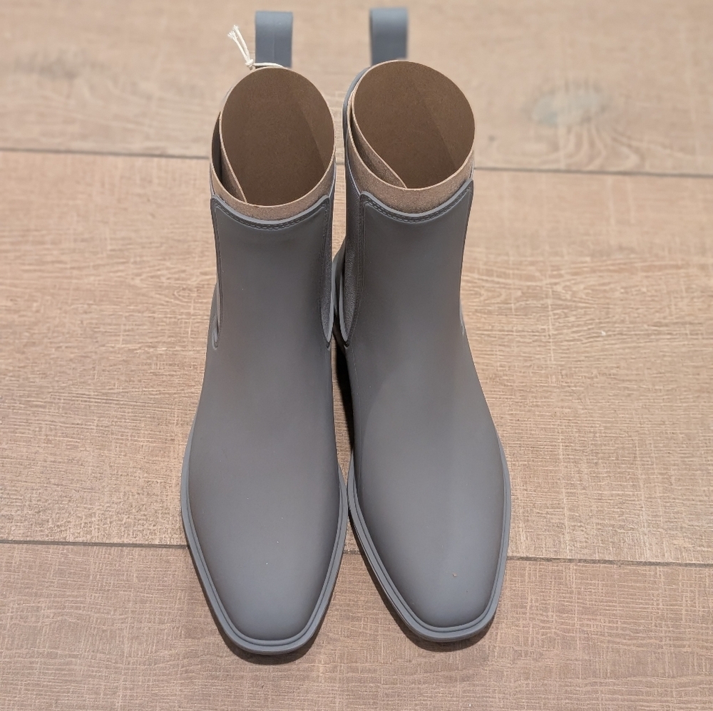 Sam Edelman Gray Waterproof Ankle Rain Boots Size 8 - Picture 3 of 9
